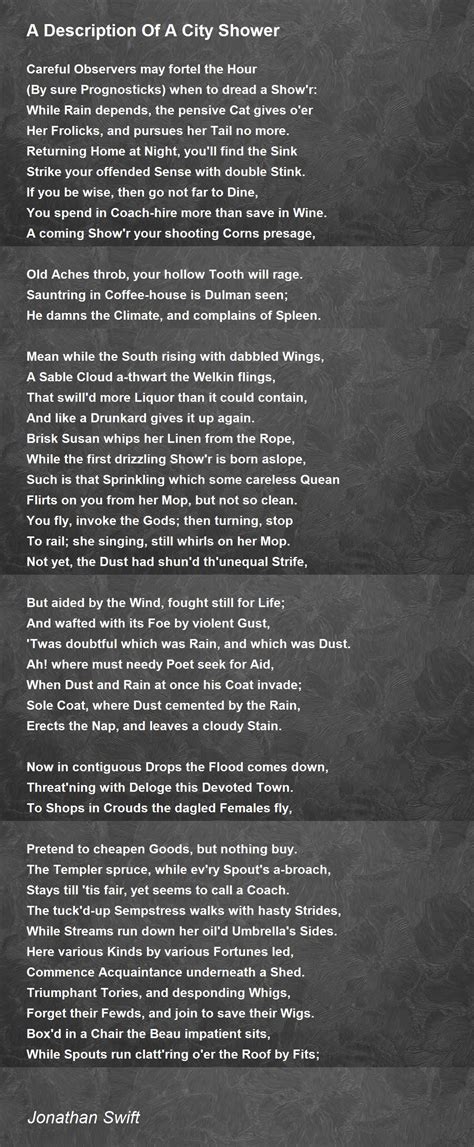 a description of a city shower|jonathan swift poetry.